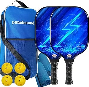 Panel Sound Pickleball Paddle Set - 2 paddles, 4 balls, 1 bag and 2 towels