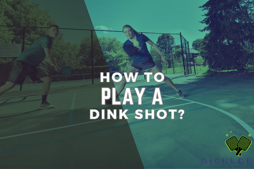 Lady learning how to play a dink shot in pickleball.