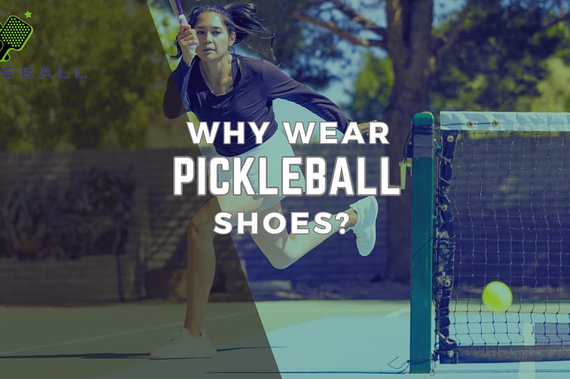 Female pickler making lateral movements and showing why wear pickleball shoes