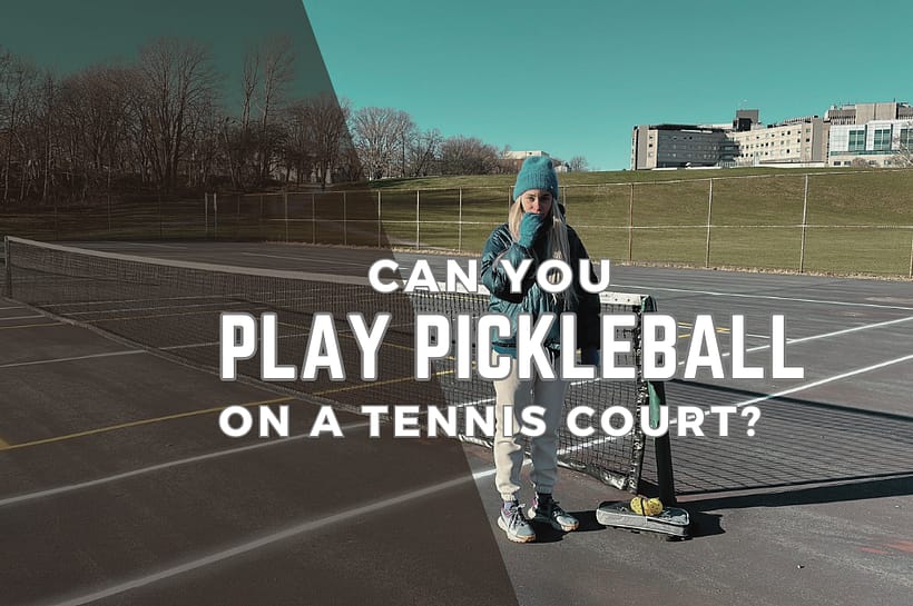 Pickleball Bits tester Mariia finding out can pickleball be played on a tennis court.