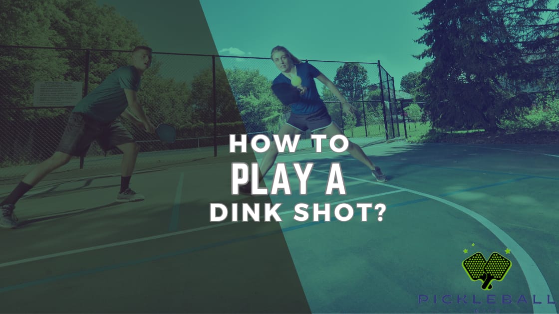 Lady learning how to play a dink shot in pickleball.