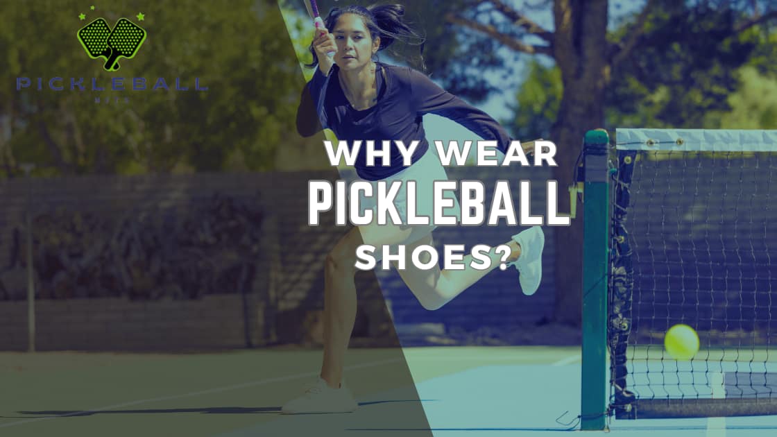 Female pickler making lateral movements and showing why wear pickleball shoes